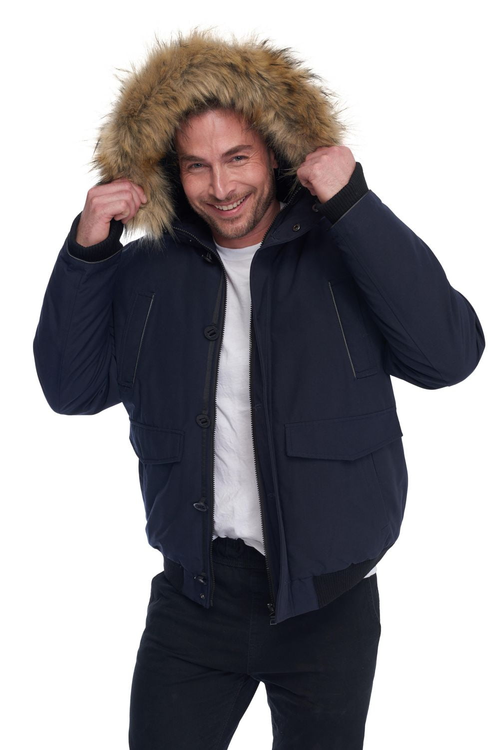 alpine north men's down bomber jacket