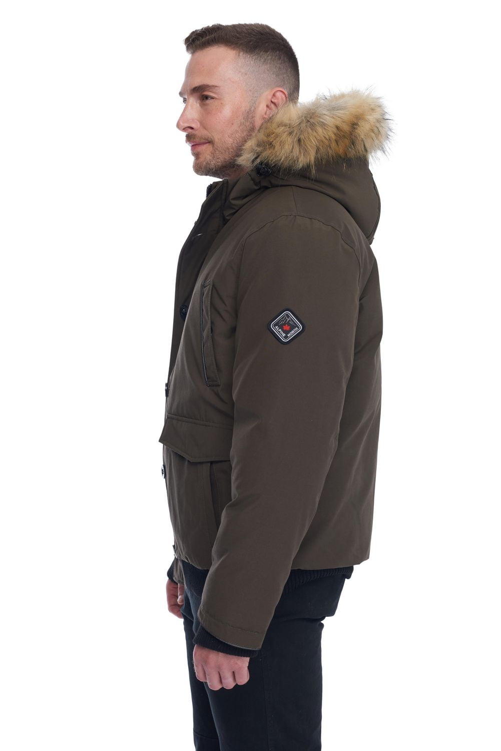 alpine north men's down bomber jacket