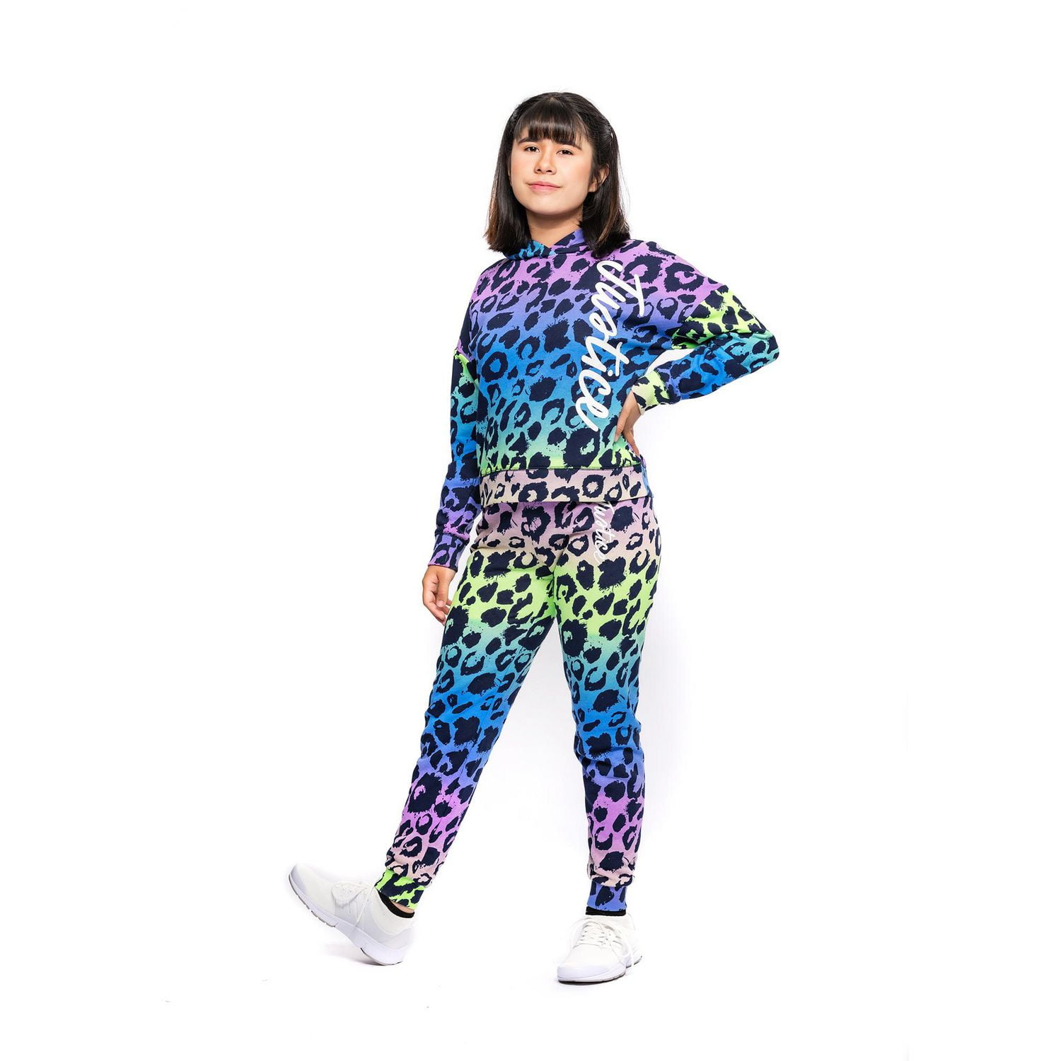 Girls Justice Animal Print Long Sleeve Hoodie