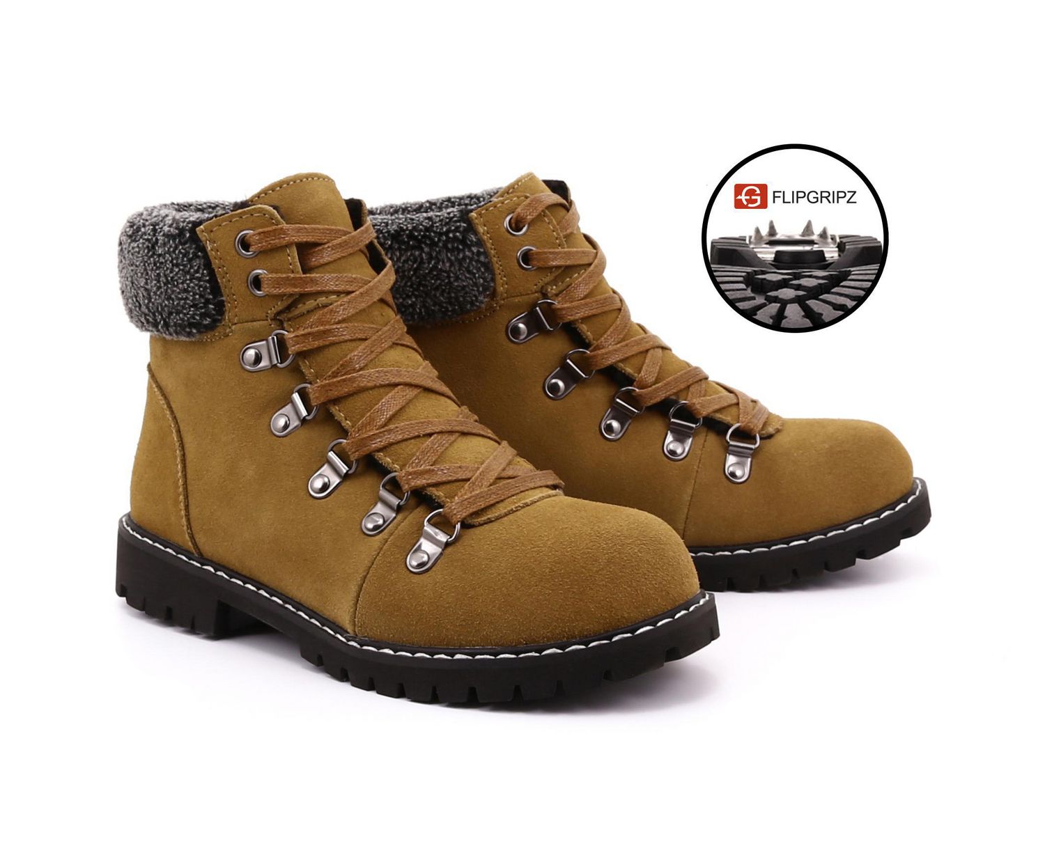 women's winter boots with retractable cleats
