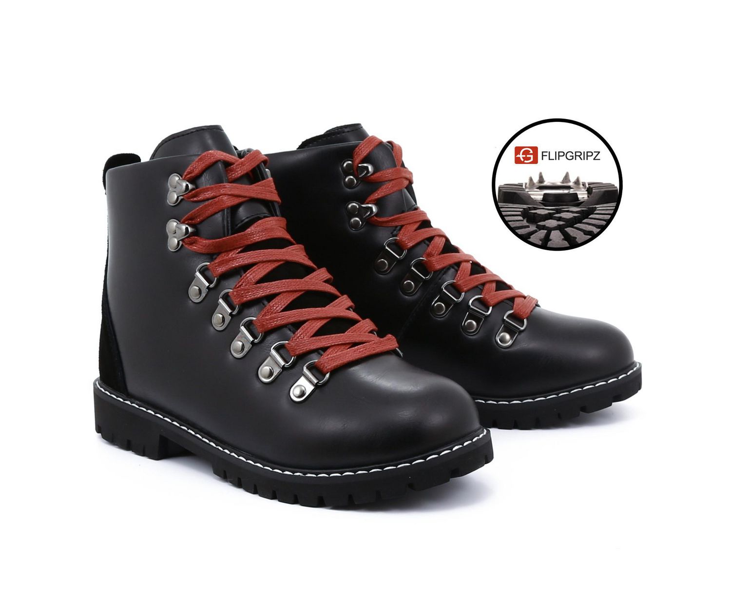 winter boots with retractable spikes