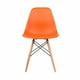 Chaise de salle à manger Nicer Furniture à jambes en bois naturel à motif d'eiffel en orange – image 2 sur 4