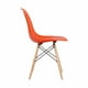 Chaise de salle à manger Nicer Furniture à jambes en bois naturel à motif d'eiffel en orange – image 4 sur 4