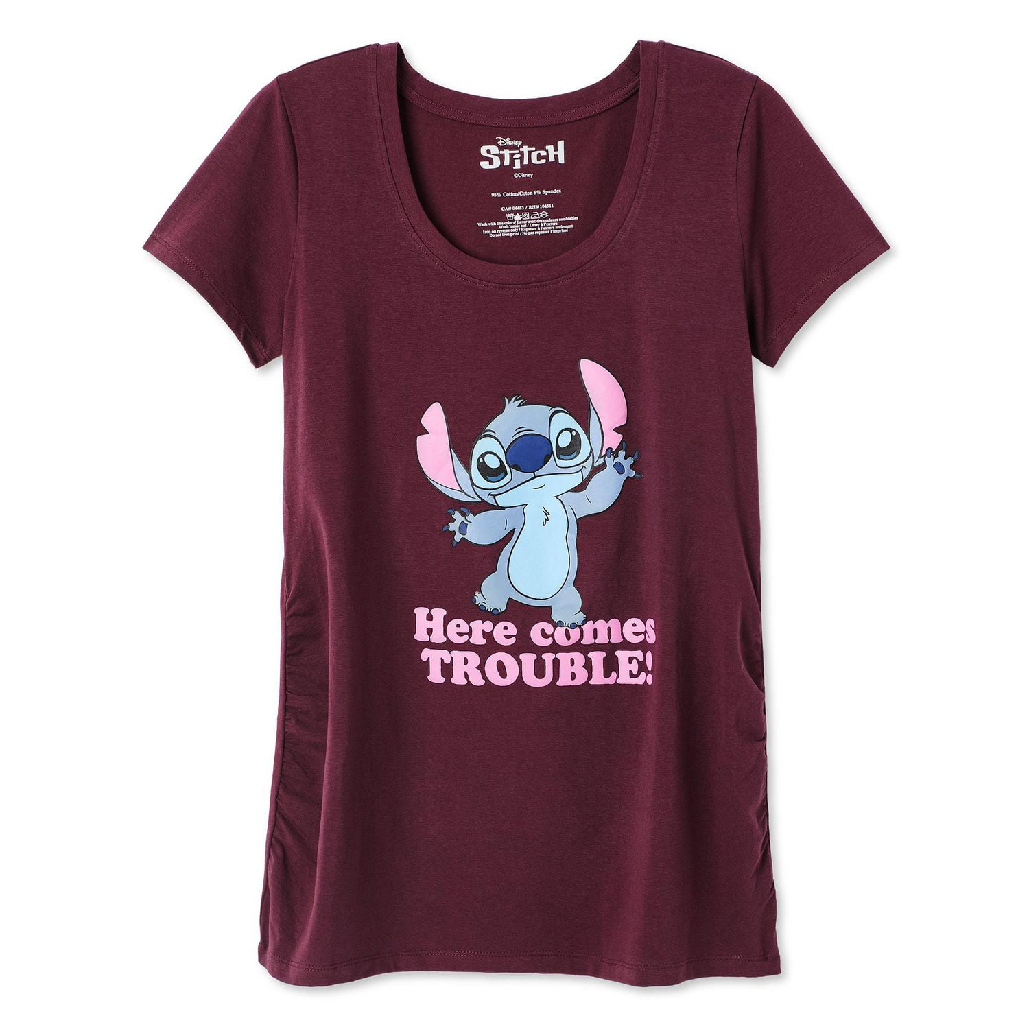 T-shirt ruché Stitch Disney maternité Tailles P-TTG