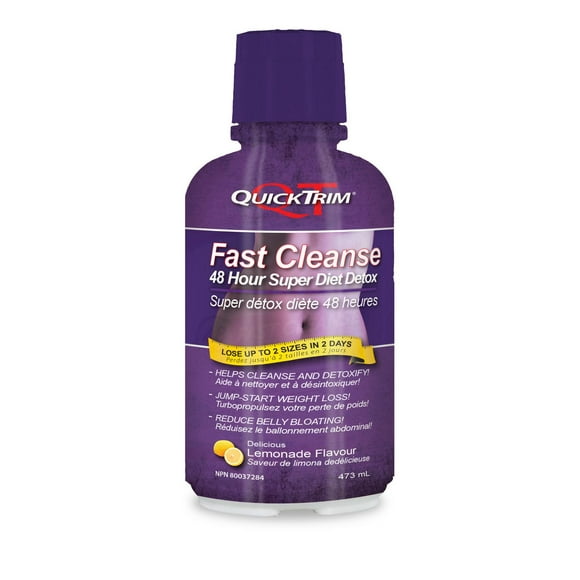 QuickTrim Fast Cleanse 48 Hour Super Detox, Lemonade Flavour, 473mL