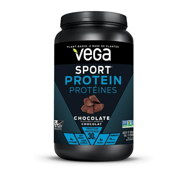 Vega Sport Protein Powder, Chocolate, Non Whey Protein Powder, 837g, 19 ...