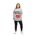 thumbnail image 1 of Peanuts Ladies Plus Snoopy Shiny & Bright Short Sleeve High Low Top, 1 of 7
