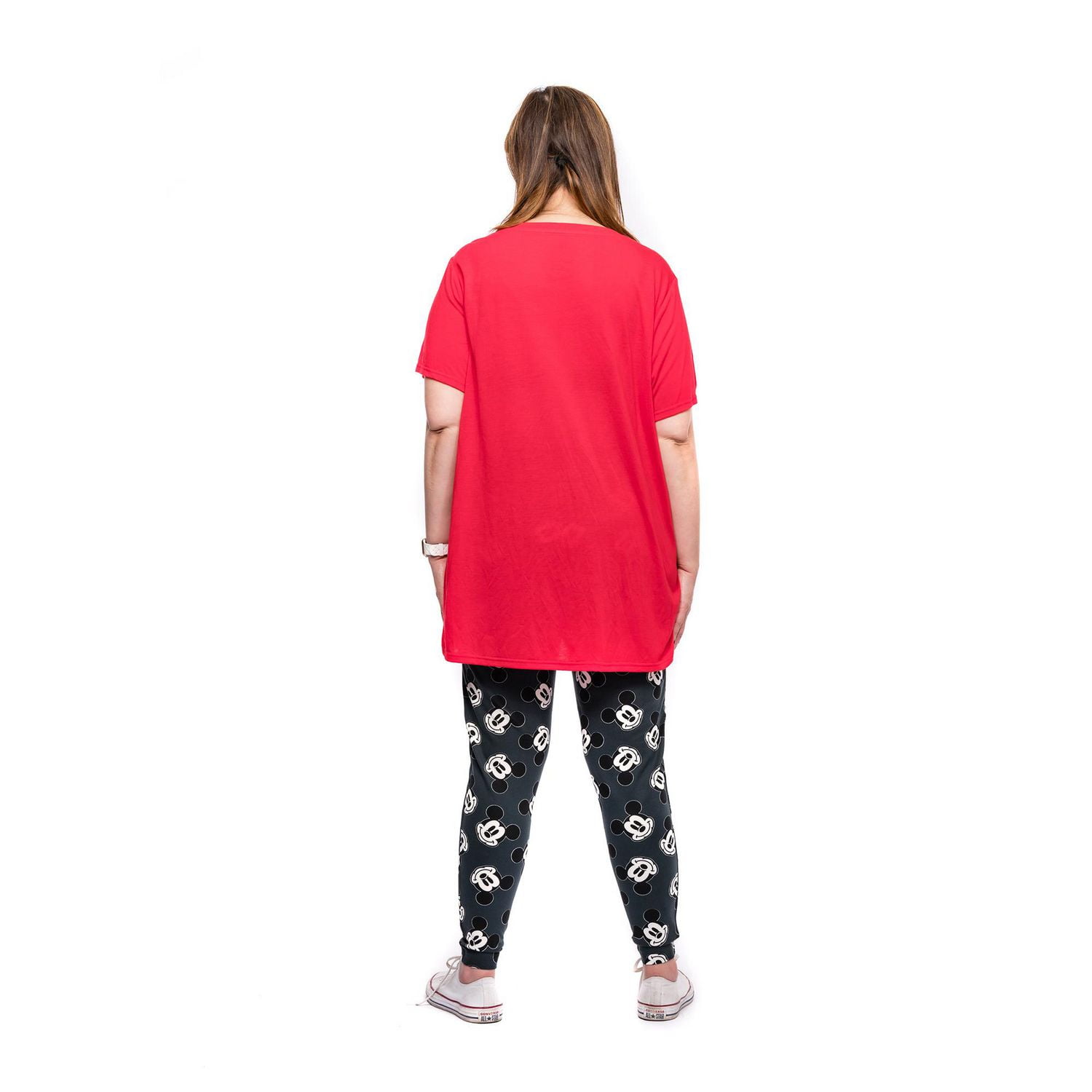 Disney Minnie Ladies Plus Holiday Short Sleeve High Low Top