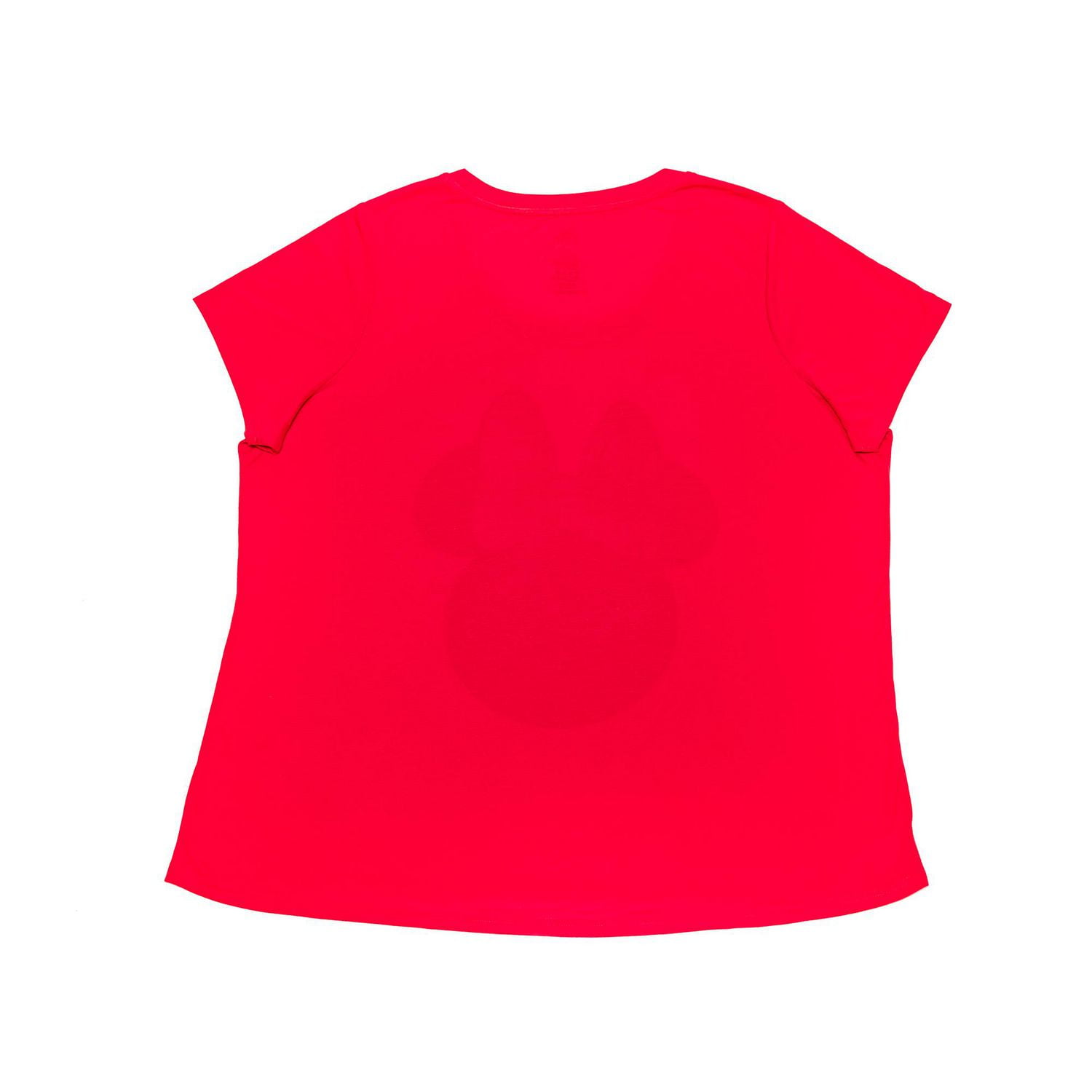 Disney Minnie Ladies Plus Holiday Short Sleeve High Low Top