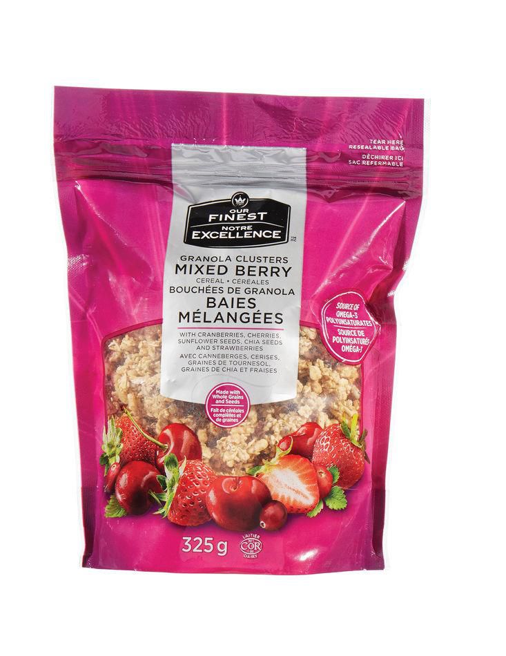 Our Finest Granola Clusters Mixed Berry Cereal Walmart Canada