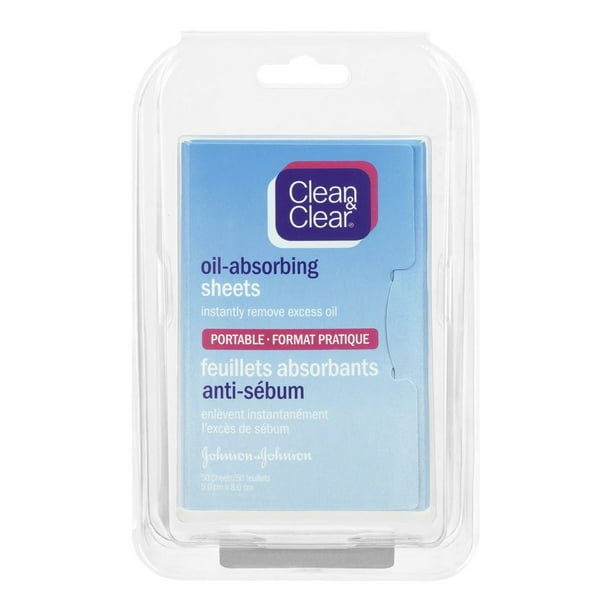 Clean & Clear Feuillets anti-sébum absorbants 50 comprimes