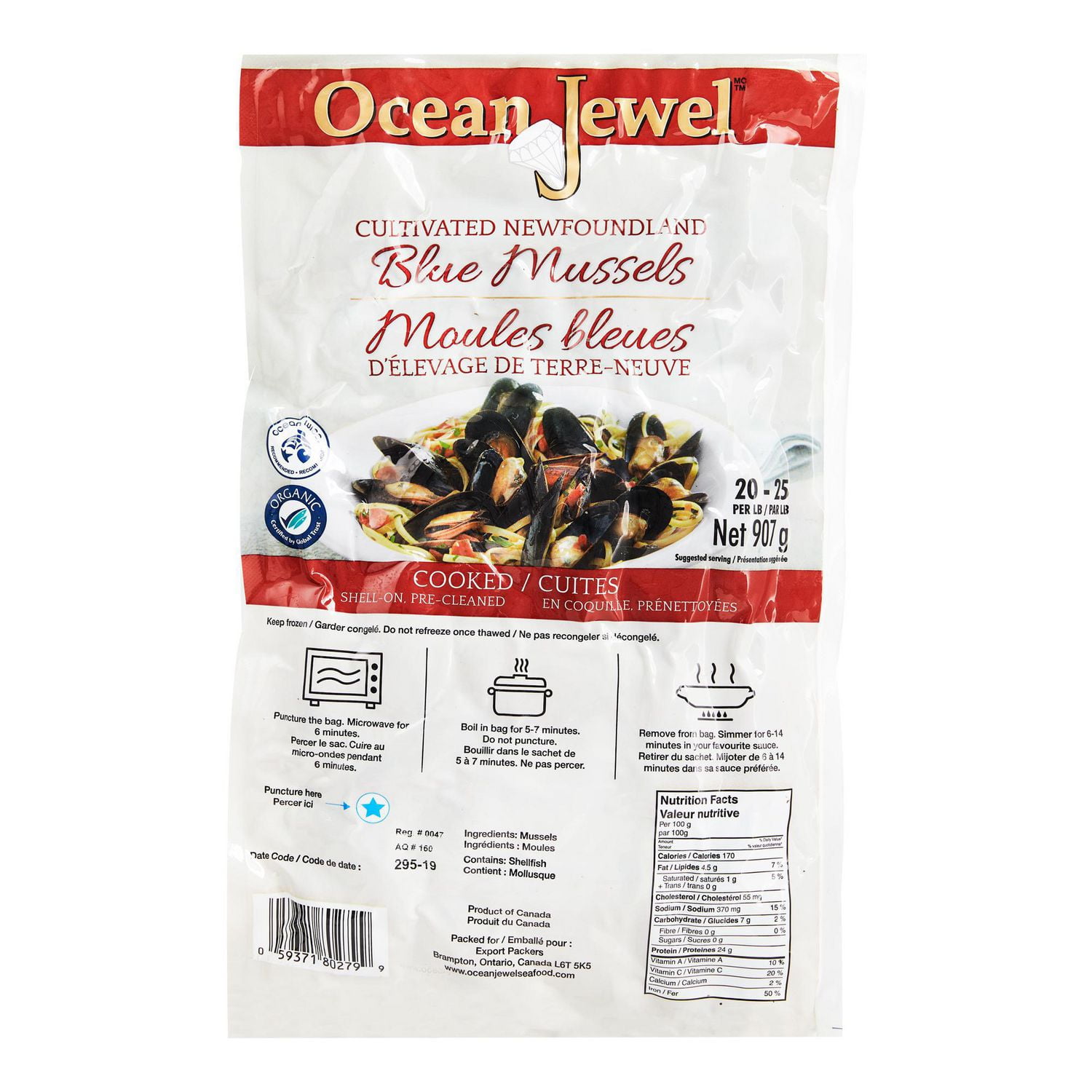 Ocean Jewel Cultivated Newfoundland Blue Mussels Walmart Canada