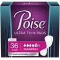 thumbnail image 1 of Poise Ultra Thin Postpartum Incontinence Pads, Maximum Absorbency, Long Length, 36 Count, 1 of 7
