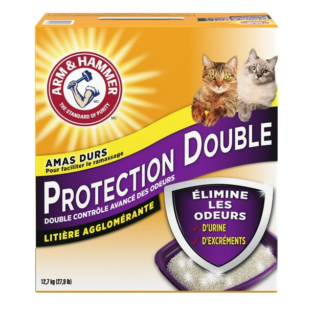 Litière agglomérante ARM & HAMMER à formule avancée anti-odeurs protection  double pour chats 12,7 kg 