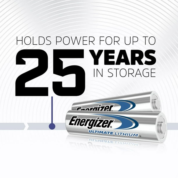 Piles AA Energizer Ultimate Lithium (emballage de 4), piles double