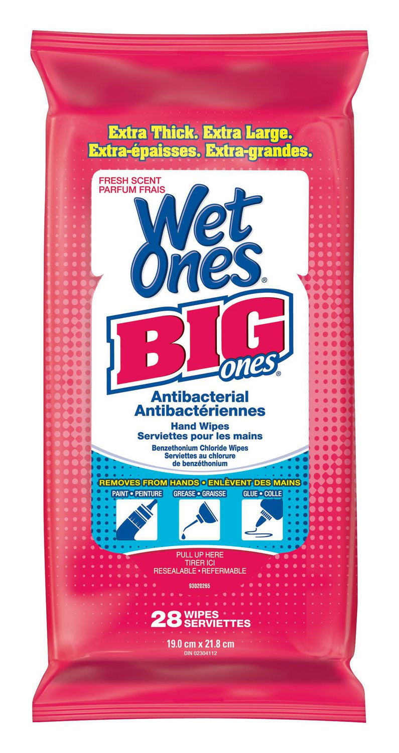 wet ones big ones antibacterial hand wipes 28 wipes