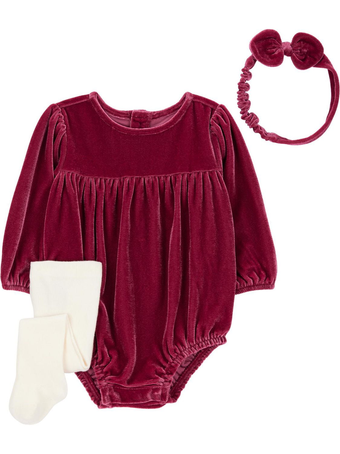 Carter's Child of Mine Baby Girl 3pc Outfit Set Red