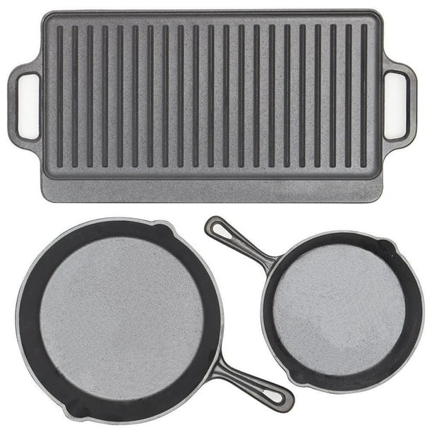 Home Basics 3Piece Cast Iron Griddle Set Walmart.ca