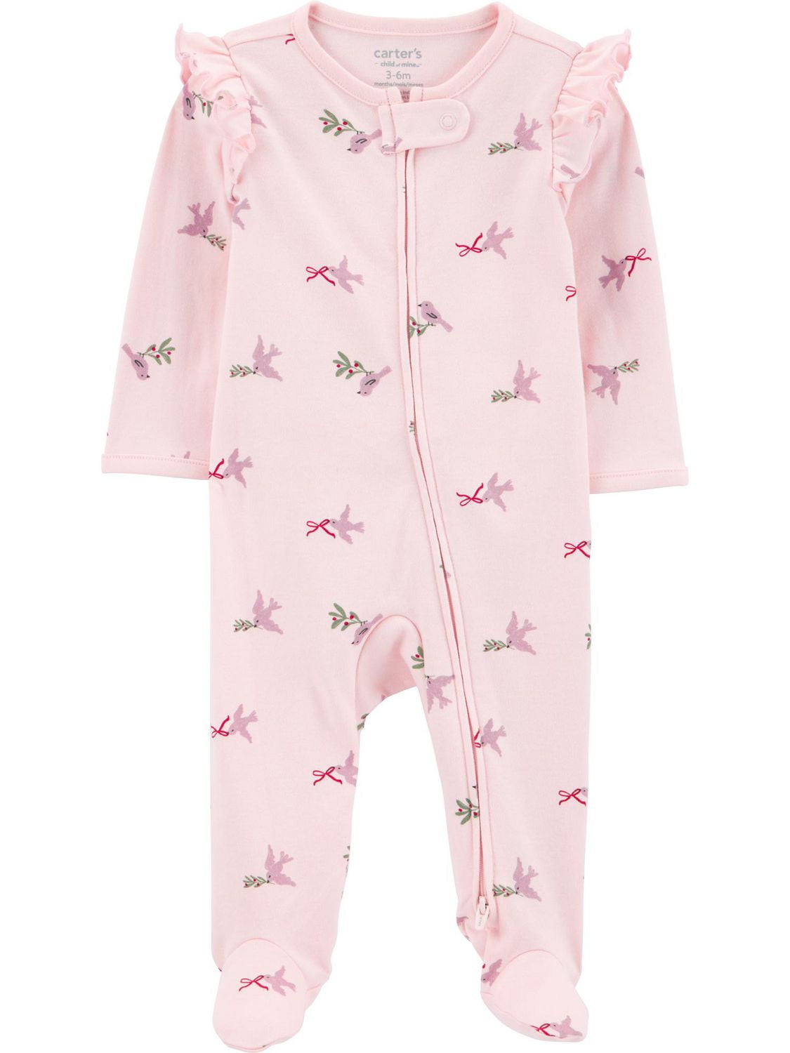 Carter's Child of Mine Baby Girl Dormir et jouer Oiseaux roses