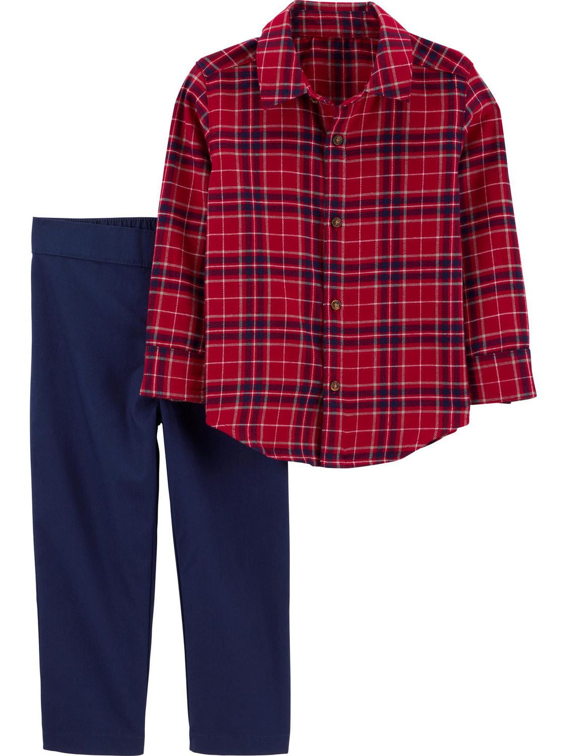 Carter's Child of Mine Toddler Boys' 2 Piece Outfit Set - Red Plaid