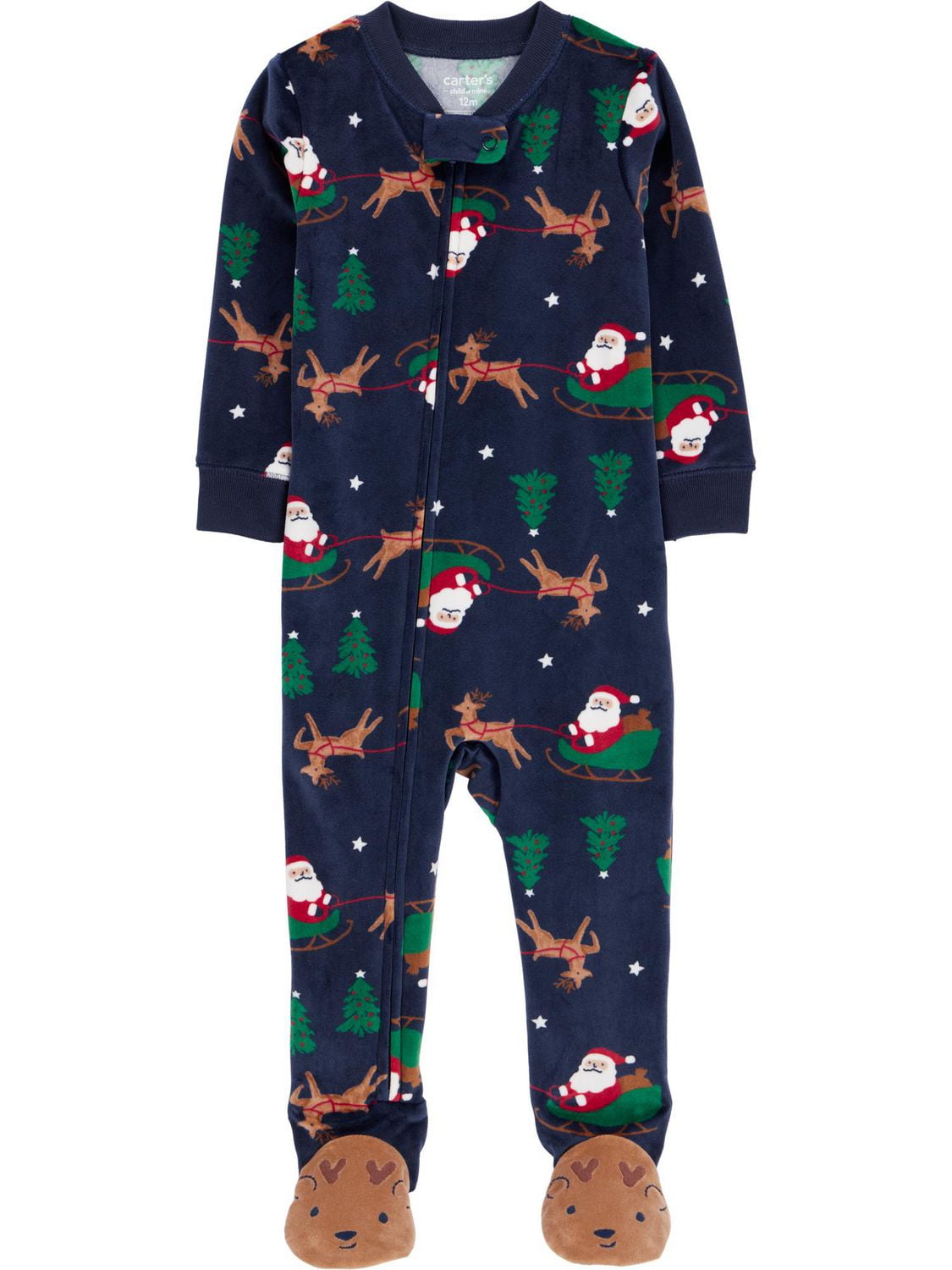 Carter's Child of Mine Toddler Boys' 1 Piece Pajama Set - Santa