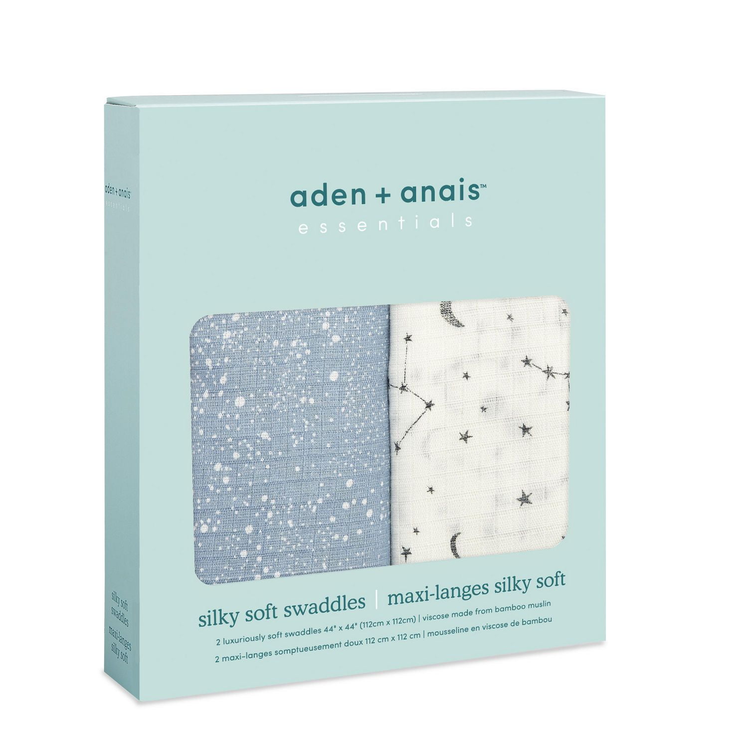 aden + anais™ essentials  2-pack  silky soft  swaddles - cosmic galaxy