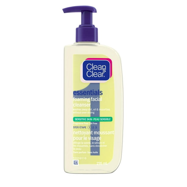 Clear & Clear Nettoyant facial moussant pour la peau sensible 235 ml