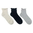 thumbnail image 1 of SECRET® Ladies Socks Ruffle Quarter 3pr, 1 of 1