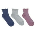 thumbnail image 1 of SECRET® Ladies Socks Ruffle Quarter 3pr, 1 of 1
