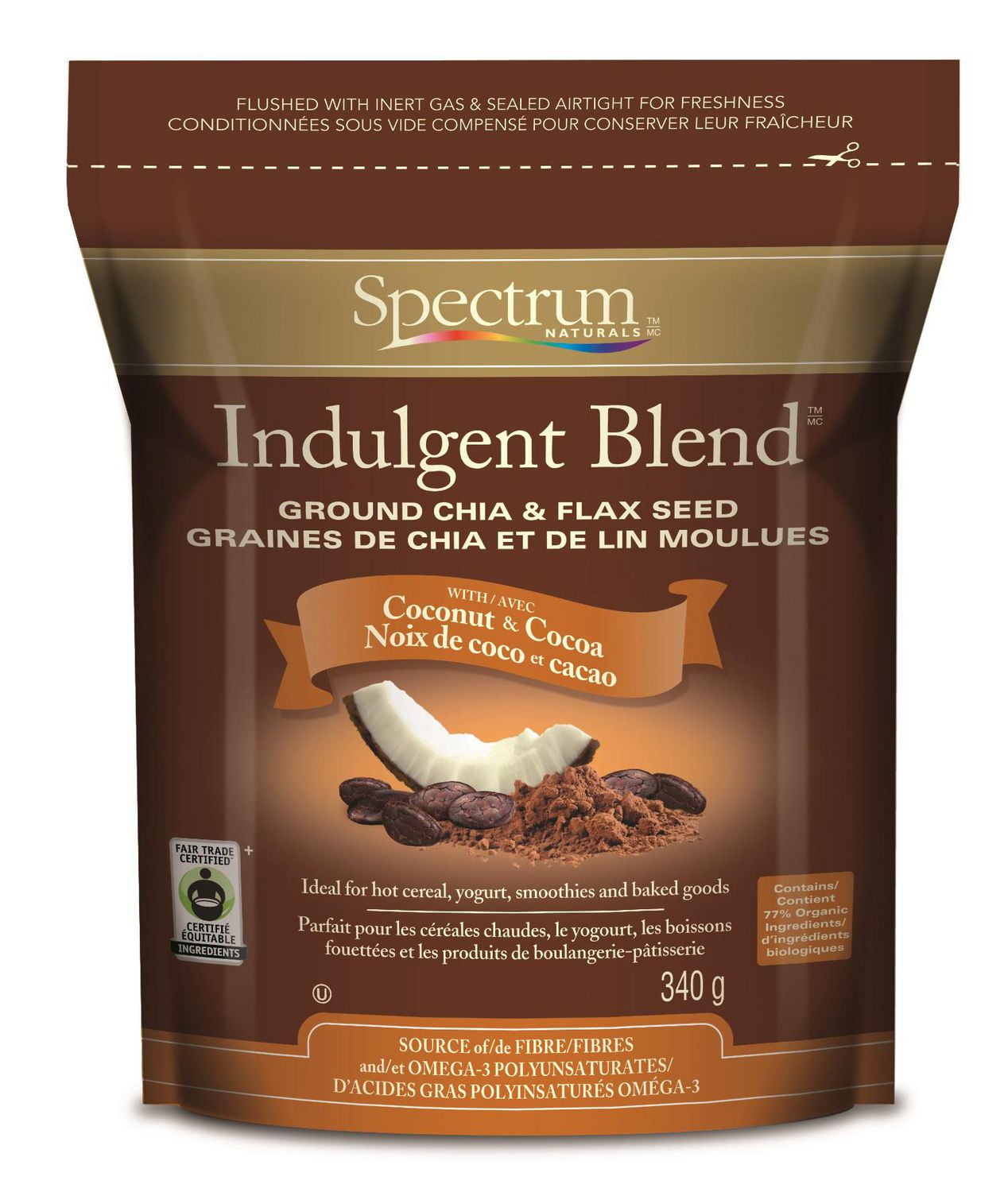 Spectrum Naturals Indulgent Blend Coconut And Cocoa Ground Chia And