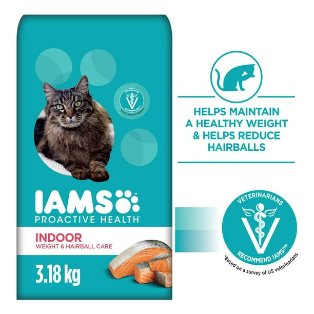 Iams Proactive Health Indoor Weight & Hairball Care with Salmon Dry Cat