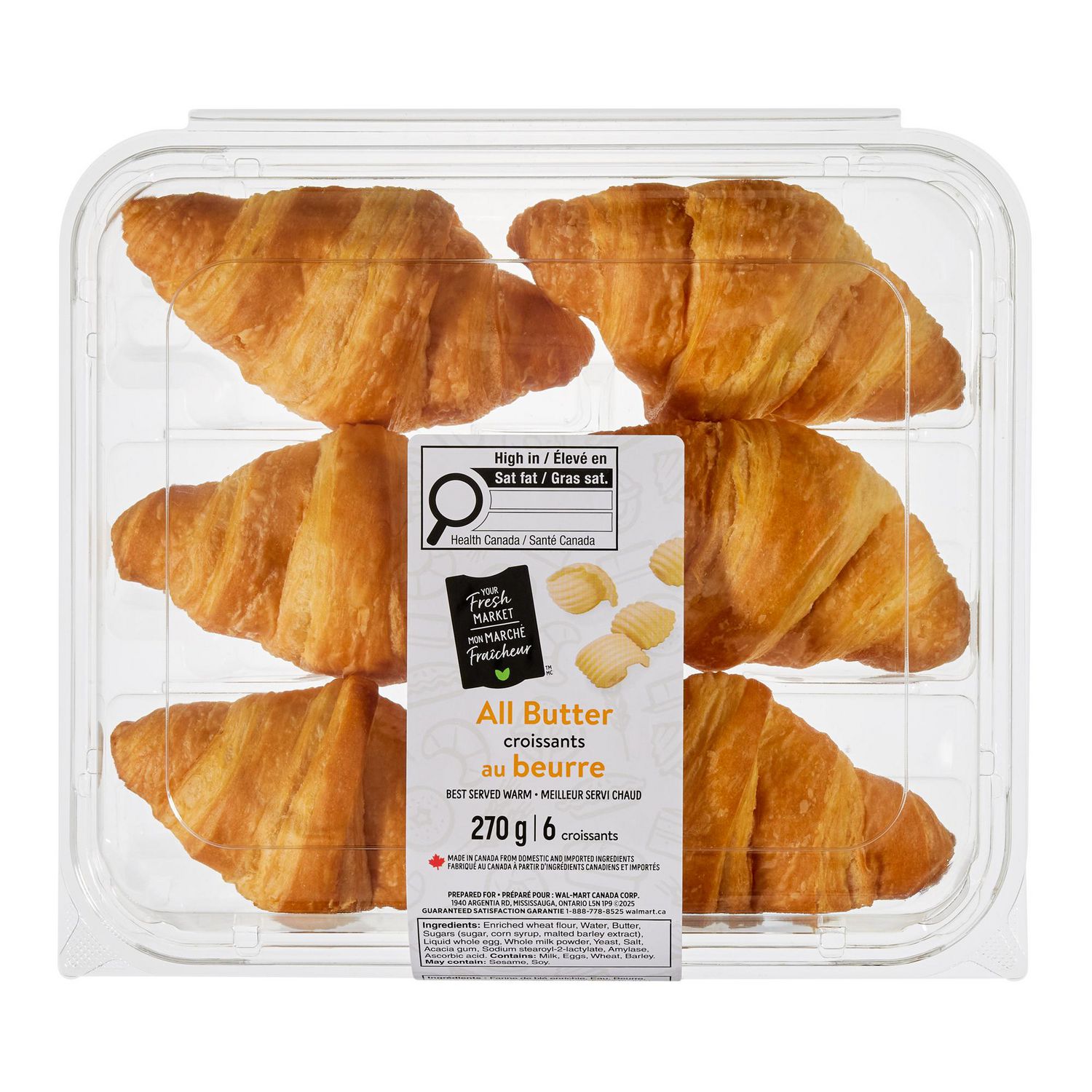 Your Fresh Market All Butter Croissants, 6 croissants, 270 g