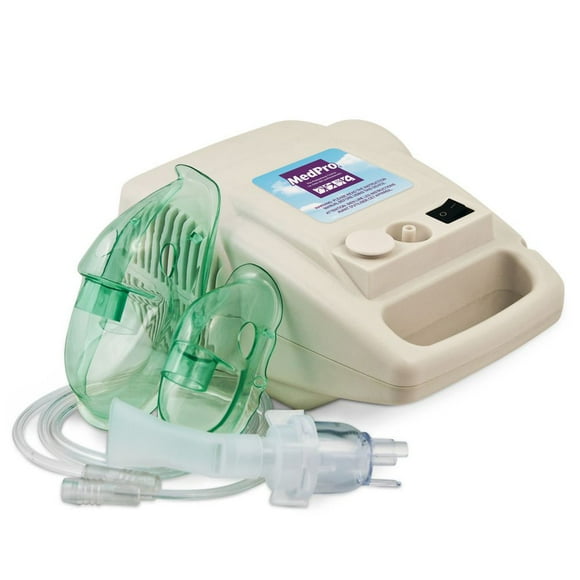 MedPro Compressor Nebulizer Kit with Child And Adult Masks, off White