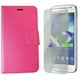 Étui portefeuille Exian en cuir pour Samsung Galaxy Core LTE - rose – image 1 sur 3