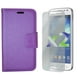Étui portefeuille Exian en cuir pour Samsung Galaxy Core LTE - violet – image 1 sur 3