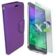 Étui portefeuille Exian en cuir pour Samsung Galaxy Alpha - violet – image 1 sur 3