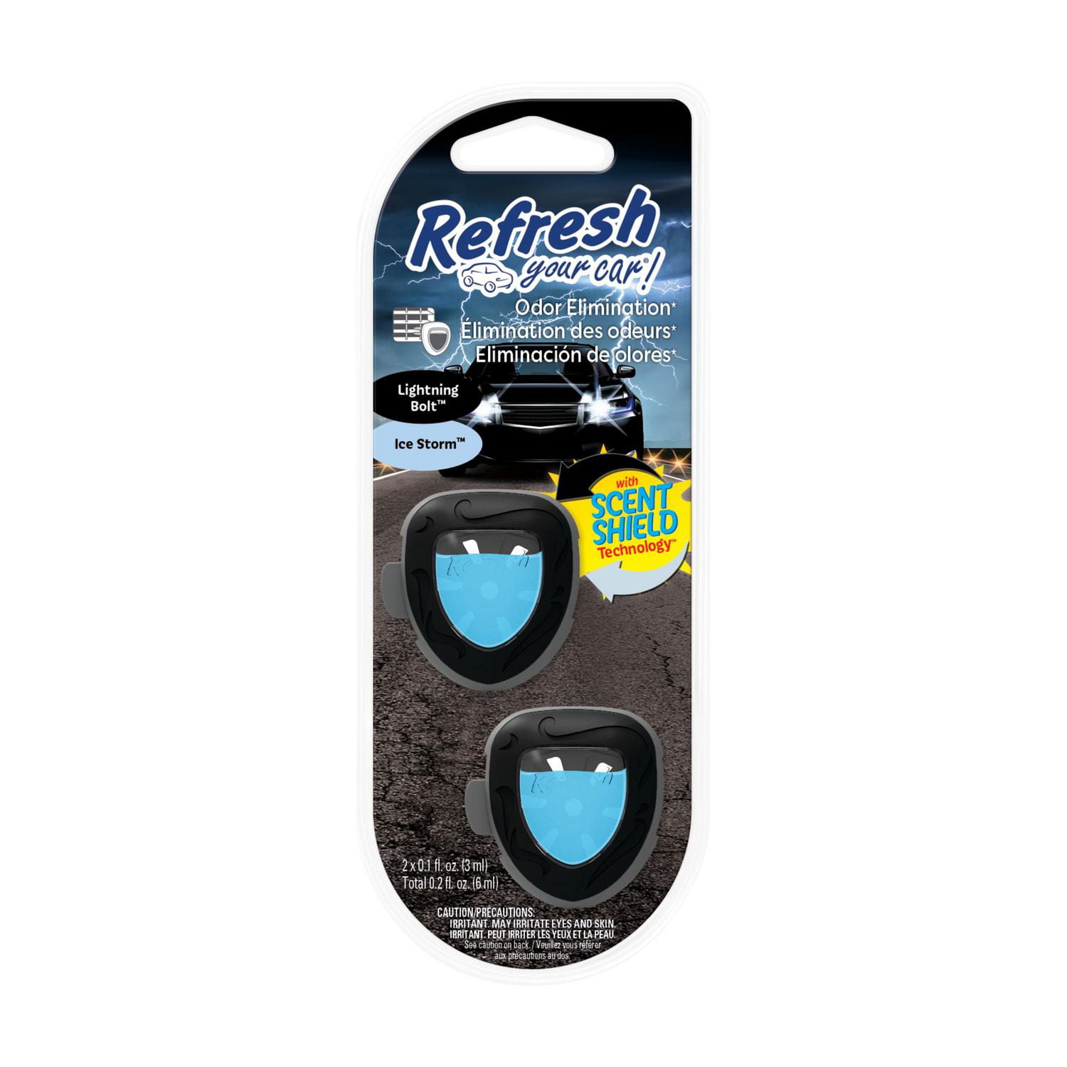 Refresh your car! Dual Scent Mini Diffusers, Midnight Black/Ice Storm