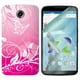 Étui Exian pour Motorola Nexus 6 à motif de papillons et fleurs - rose – image 1 sur 1