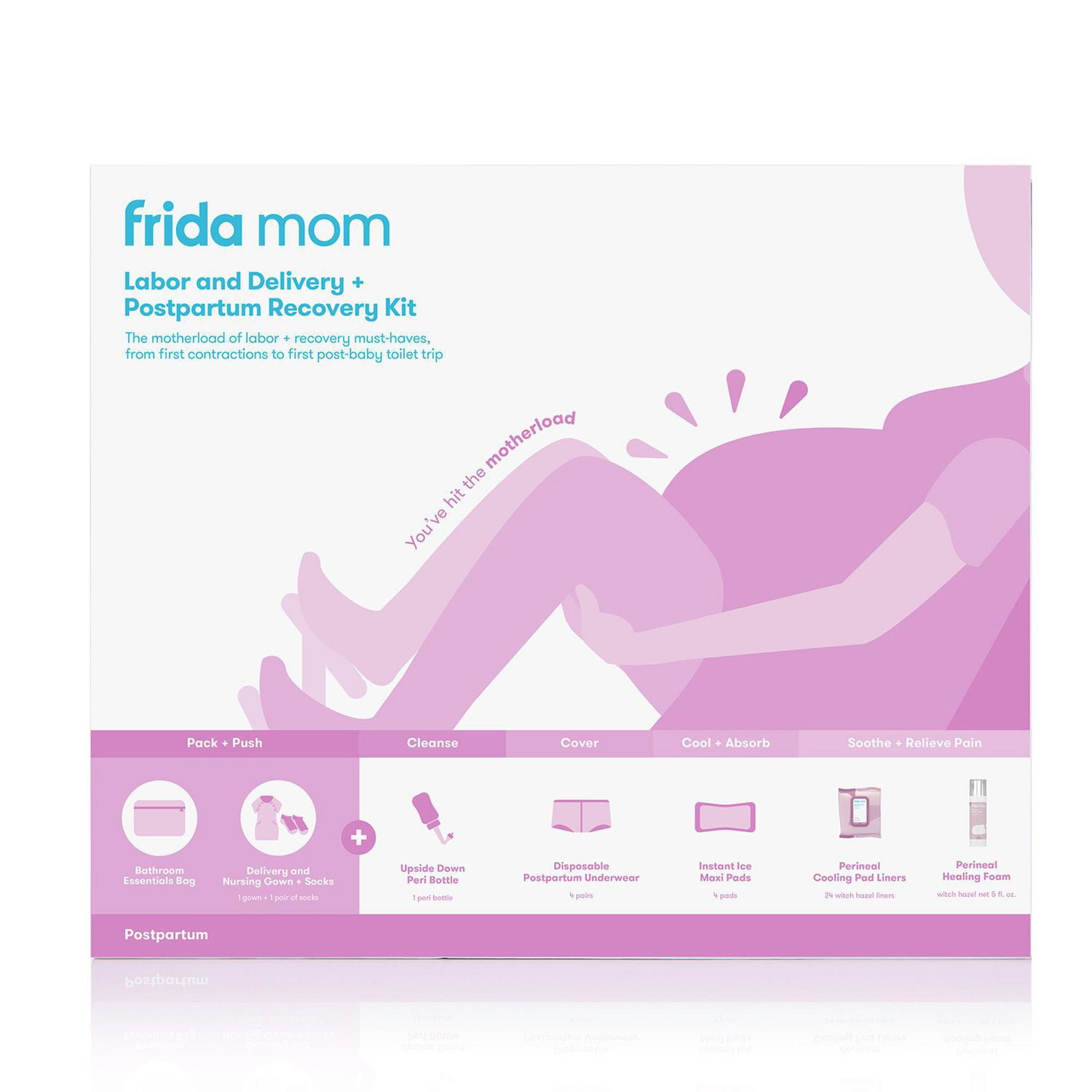 Frida Mom - Women, Newborn Baby - Labour and Delivery + Postpartum Recovery  Kit - Hospital Bag 