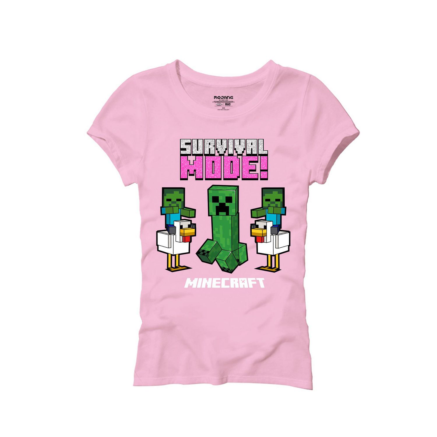 Ladies Minecraft Creeper Survival Mode T-Shirt |