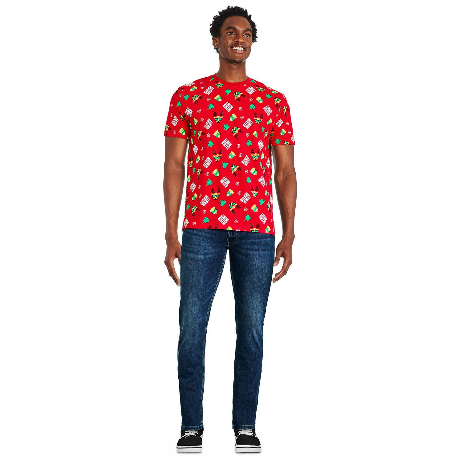 George Men's Printed Christmas Tee