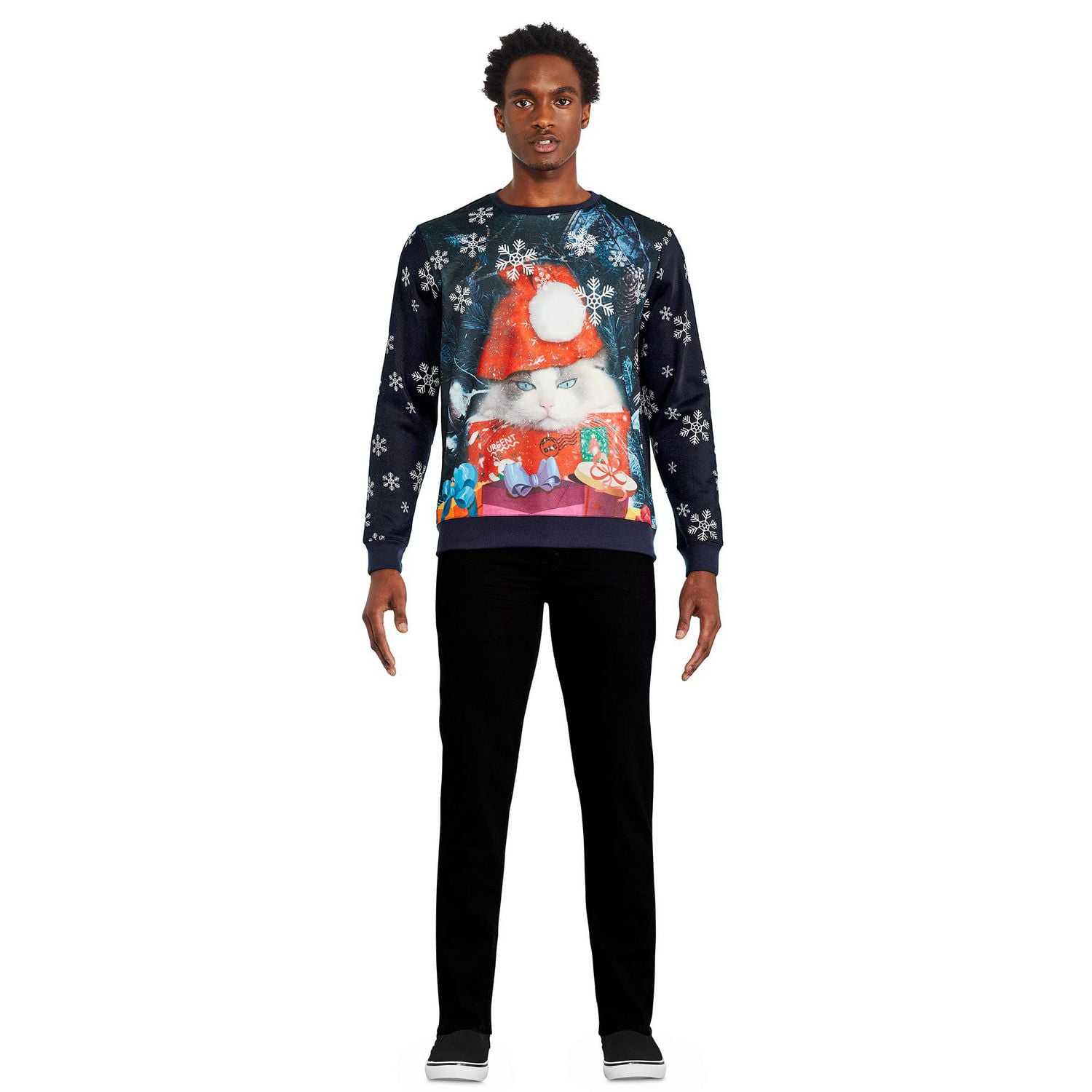 George Men's Christmas Crew Neckline Sweatshirt