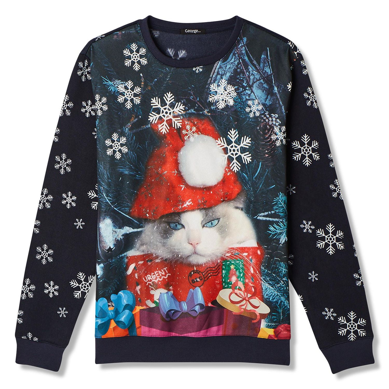 George Men's Christmas Crew Neckline Sweatshirt