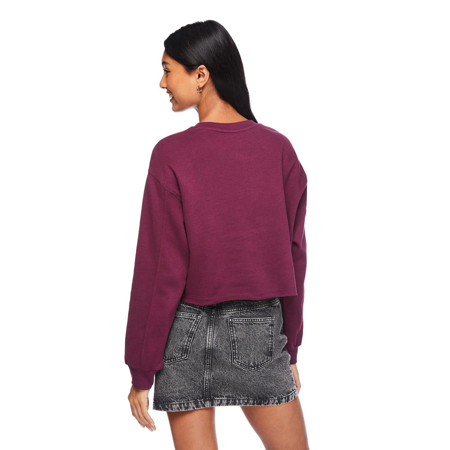 No Boundaries Women's Cropped Fleece Popover, Sizes XS-XXL