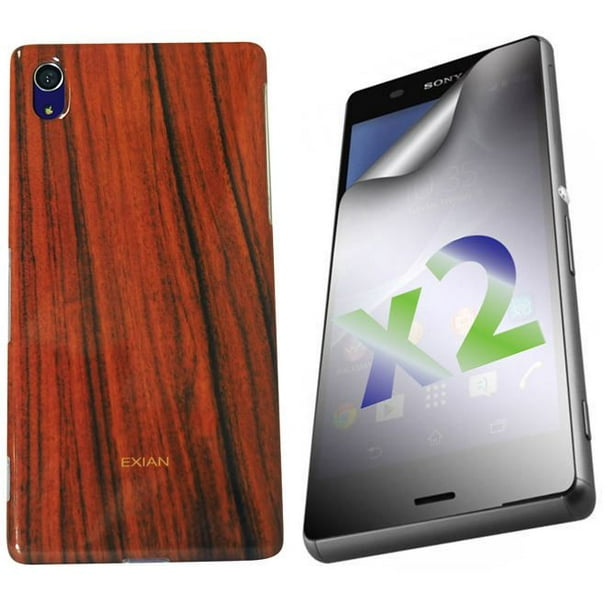 Étui Exian pour Samsung Galaxy Xperia Z3 à motif de grain de bois