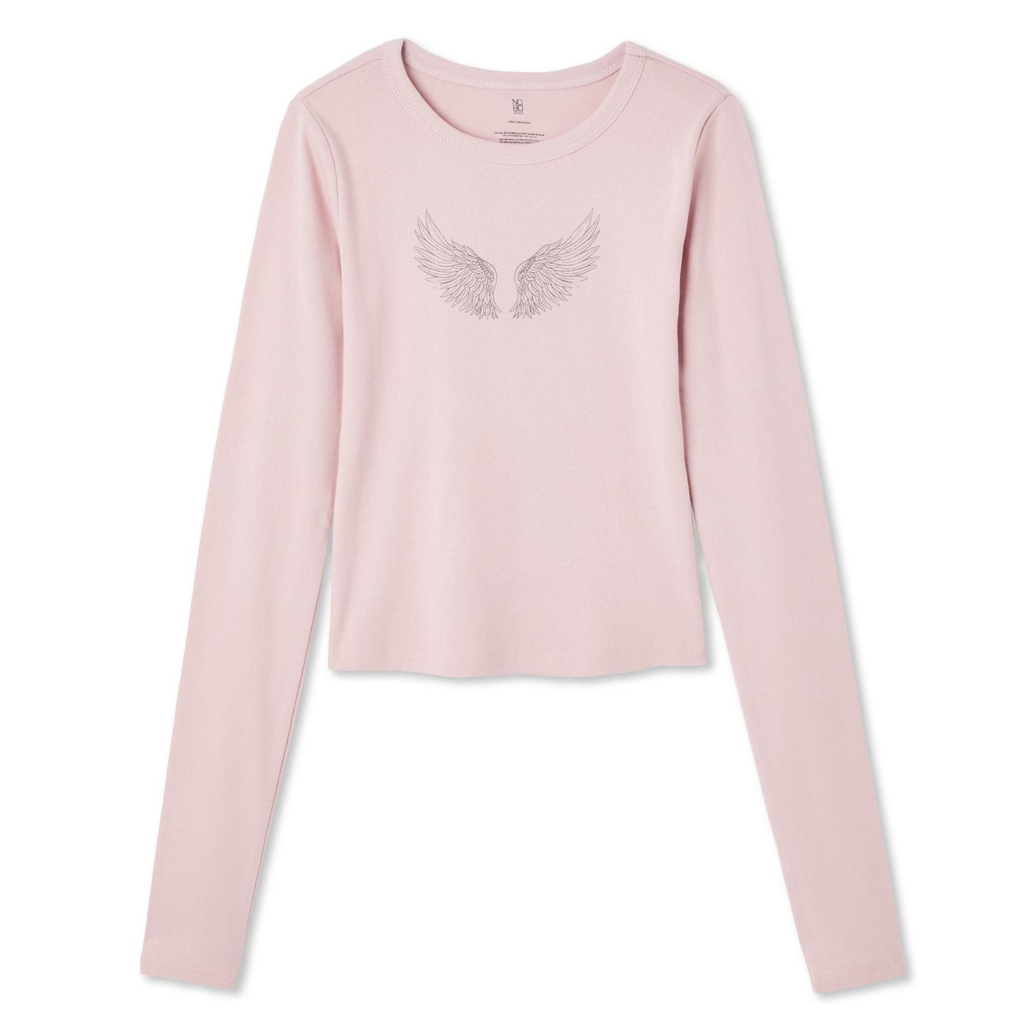 No Boundaries Women's Long Sleeve Baby Tee