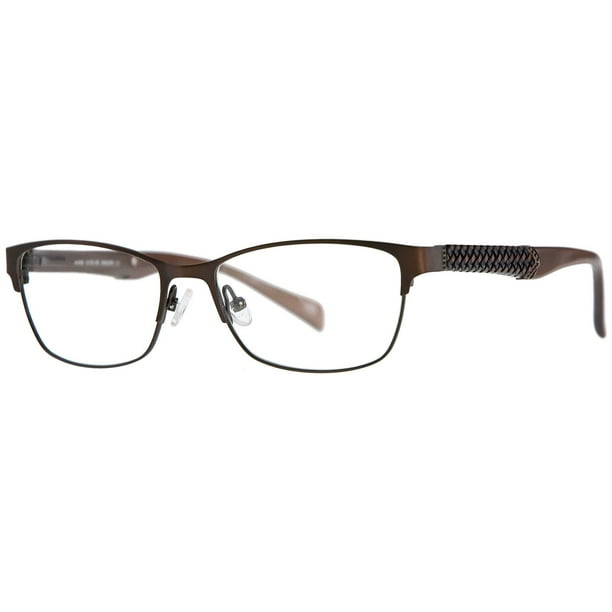Monture de lunettes AV50S d'AV Studio pour femmes en brun foncé semi-mat