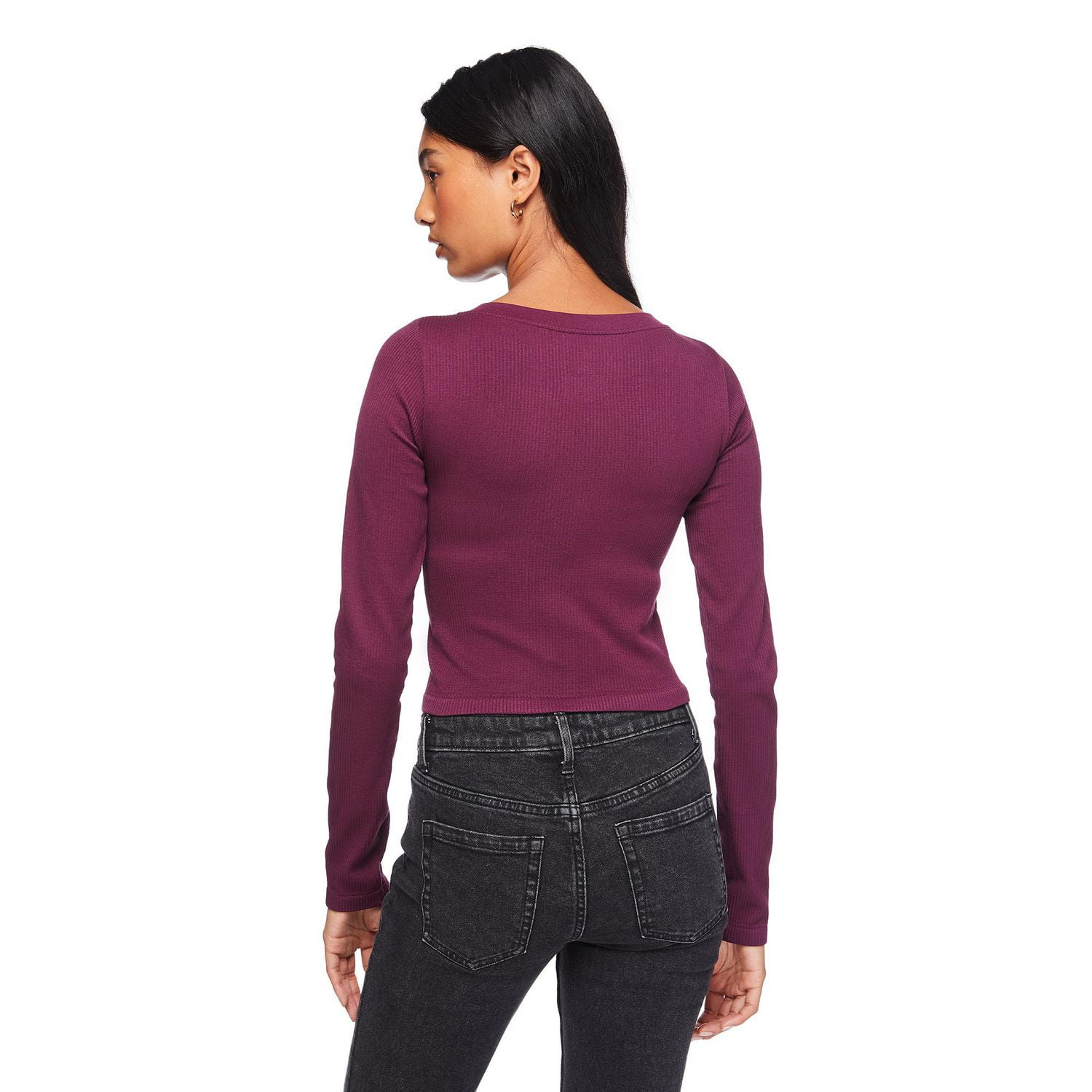 T-shirt à manches longues No Boundaries pour femmes