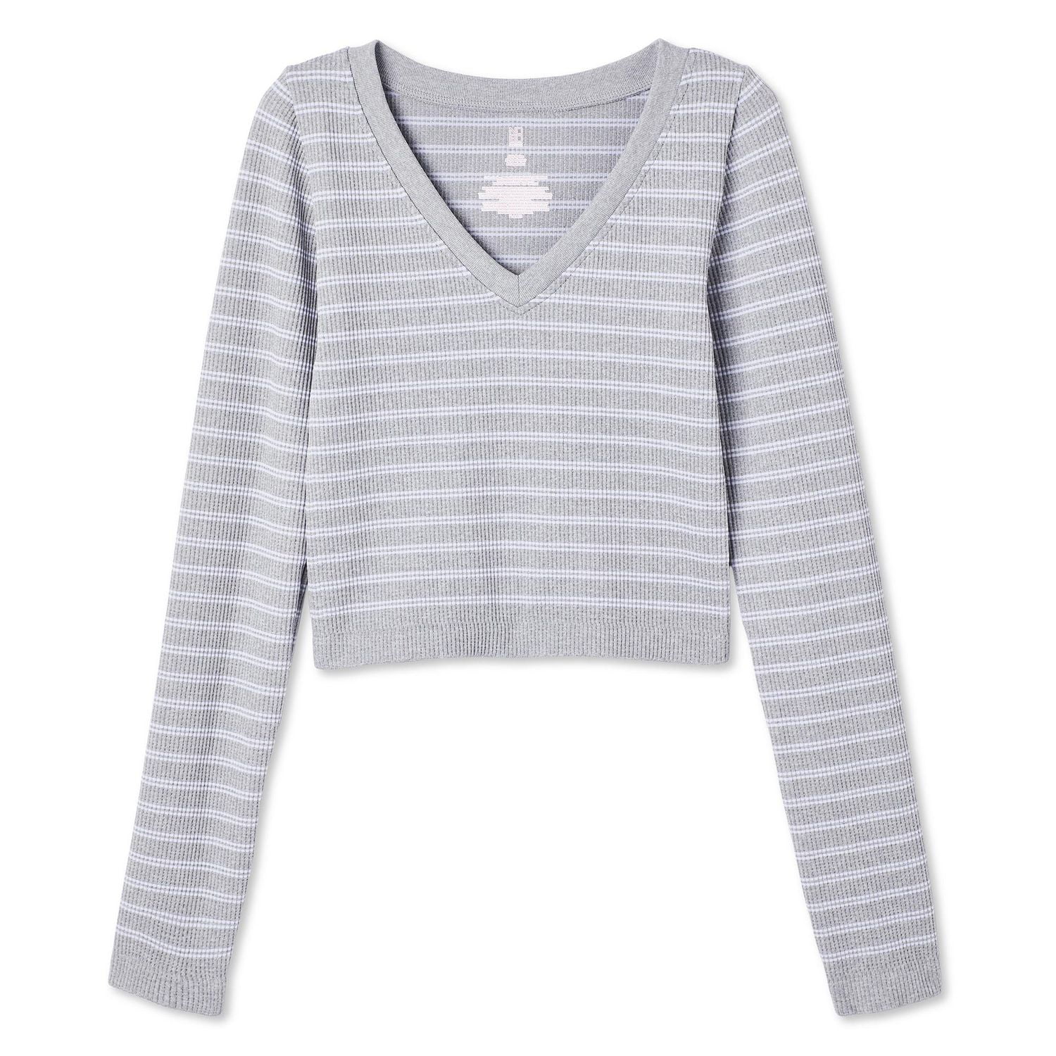 No Boundaries Women's Long Sleeve Tee, Sizes XS-XXL