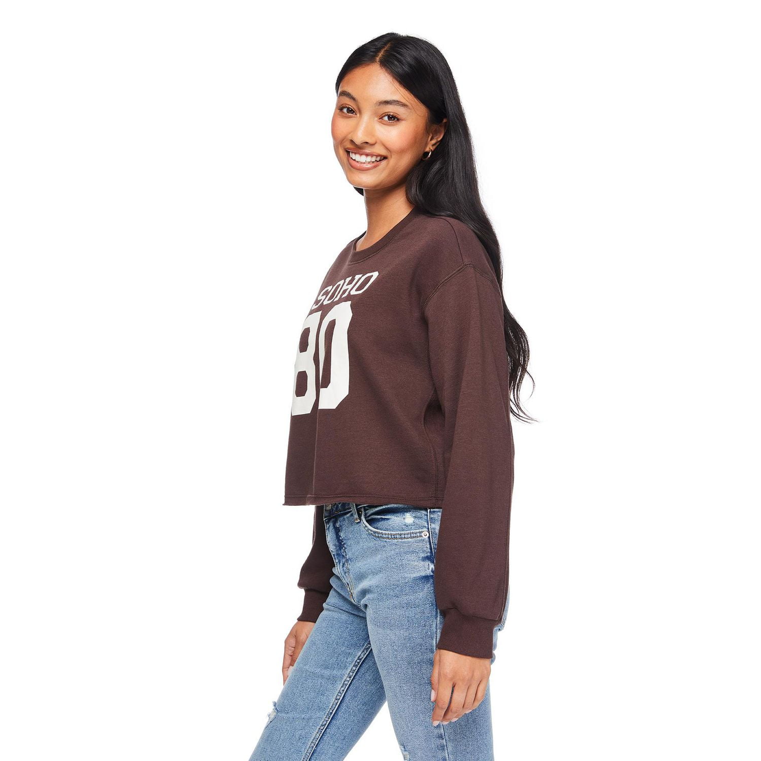 No Boundaries Women's Cropped Fleece Popover